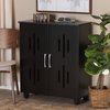 Baxton Studio Renley ModernBlack Finished Wood 2-Door Shoe Storage Cabinet 195-11723-ZORO